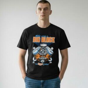 Vintage Fruit of the Loom Big Block Engine Car Racing Gearhead Tee T-Shirt XL